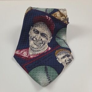 Vintage Sazzari‎ - Baseball 100% Silk Necktie Norman Rockwell Art